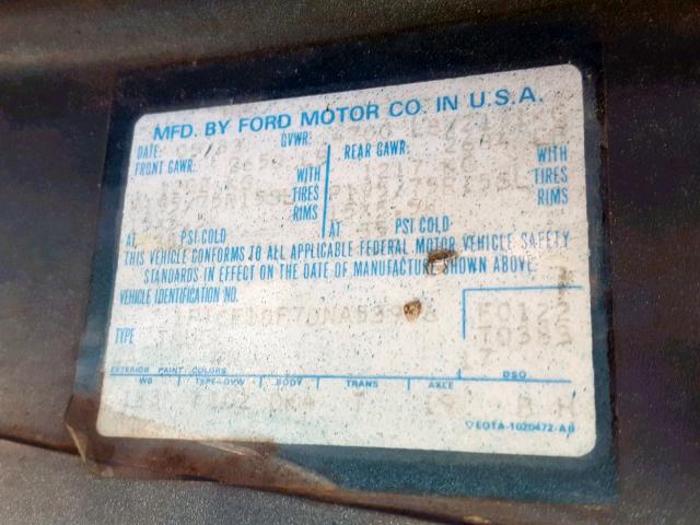 1FTCF10F7DNA53986 - 1983 FORD F100 GREEN photo 10