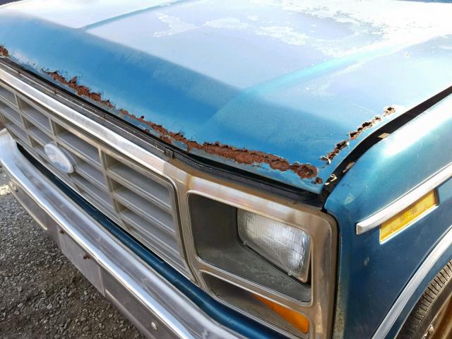 1FTCF10F7DNA53986 - 1983 FORD F100 GREEN photo 9