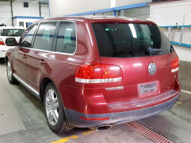 WVGMM77L15D081441 - 2005 VOLKSWAGEN TOUAREG 4. BURGUNDY photo 3