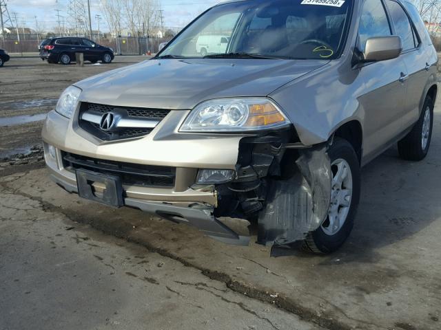 2HNYD189X5H549489 - 2005 ACURA MDX TOURIN GOLD photo 9