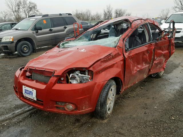 KL1TG5DE2BB114950 - 2011 CHEVROLET AVEO LT RED photo 2