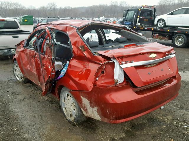 KL1TG5DE2BB114950 - 2011 CHEVROLET AVEO LT RED photo 3