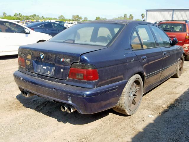 WBSDE934XYBZ95062 - 2000 BMW M5 BLUE photo 4