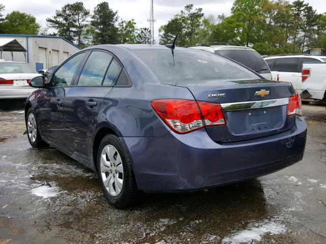 1G1PA5SH5D7272920 - 2013 CHEVROLET CRUZE LS BLUE photo 3