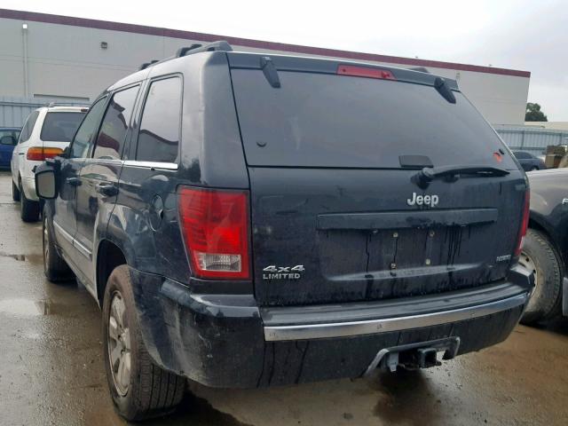 1J8HR58238C107607 - 2008 JEEP GRAND CHER BLACK photo 3