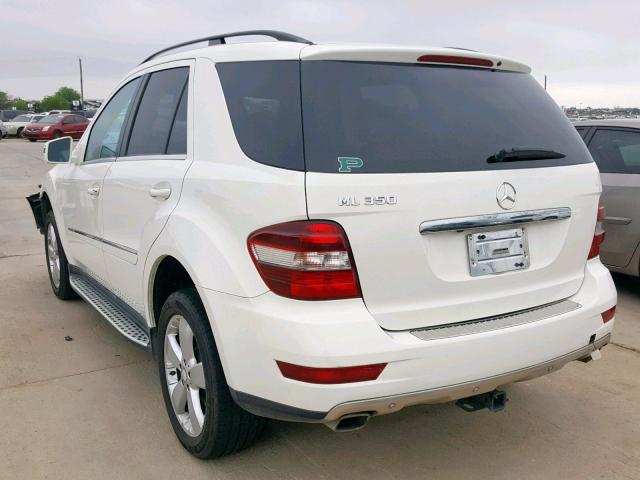 4JGBB5GB6BA658566 - 2011 MERCEDES-BENZ ML 350 WHITE photo 3