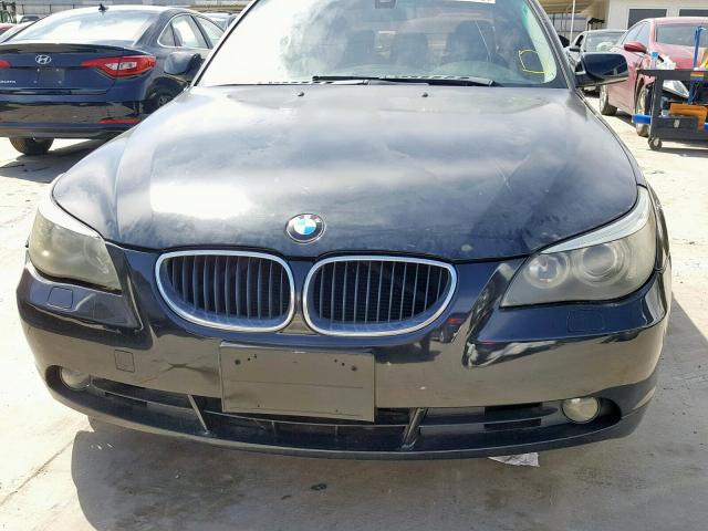 WBANE53567CW64773 - 2007 BMW 525 I BLACK photo 9