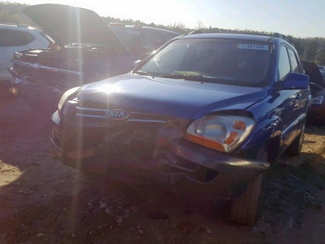 KNDJE723977397831 - 2007 KIA SPORTAGE E BLUE photo 2