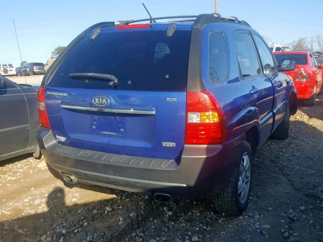 KNDJE723977397831 - 2007 KIA SPORTAGE E BLUE photo 4