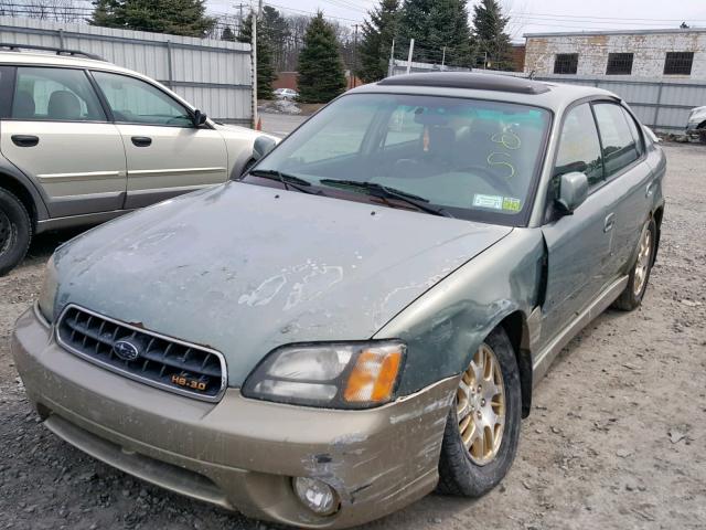 4S3BE896137201207 - 2003 SUBARU LEGACY OUT GREEN photo 2