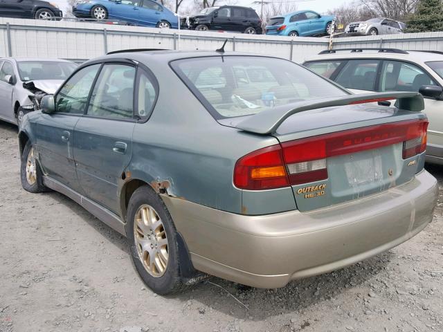 4S3BE896137201207 - 2003 SUBARU LEGACY OUT GREEN photo 3