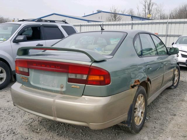 4S3BE896137201207 - 2003 SUBARU LEGACY OUT GREEN photo 4