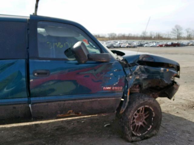 3B7KF2365XG214801 - 1999 DODGE RAM 2500 GREEN photo 9