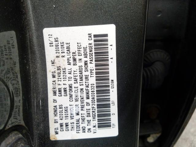 1HGCR2F30DA006320 - 2013 HONDA ACCORD LX  photo 10