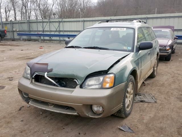 4S3BH675747645845 - 2004 SUBARU LEGACY OUT GREEN photo 2