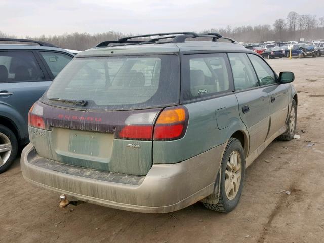 4S3BH675747645845 - 2004 SUBARU LEGACY OUT GREEN photo 4