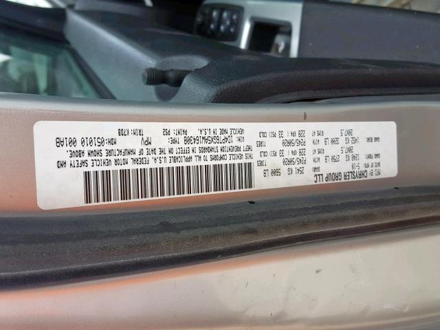 1D4PT6GX5AW164308 - 2010 DODGE NITRO DETO GRAY photo 10