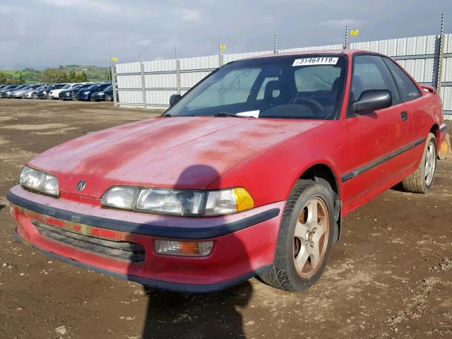 JH4DA9348NS006401 - 1992 ACURA INTEGRA RS RED photo 2