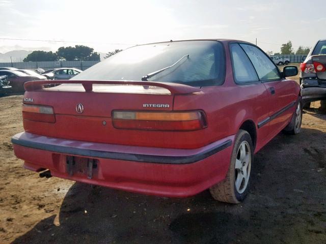 JH4DA9348NS006401 - 1992 ACURA INTEGRA RS RED photo 4