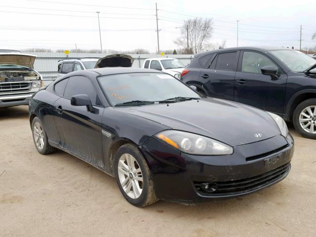 KMHHM66D28U265300 - 2008 HYUNDAI TIBURON GS BLACK photo 1