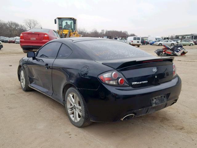 KMHHM66D28U265300 - 2008 HYUNDAI TIBURON GS BLACK photo 3