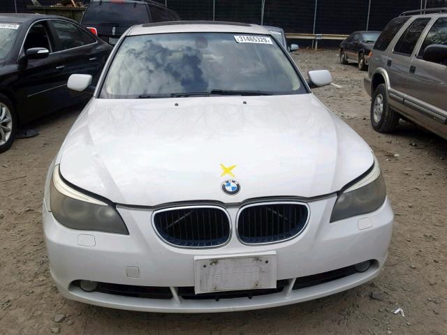 WBANA53555B862453 - 2005 BMW 525 I WHITE photo 9