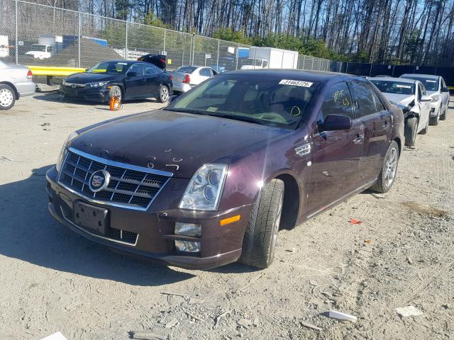 1G6DZ67A780210425 - 2008 CADILLAC STS MAROON photo 2