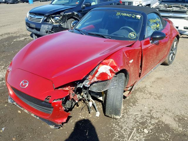 JM1NDAC70H0124886 - 2017 MAZDA MX-5 MIATA RED photo 2