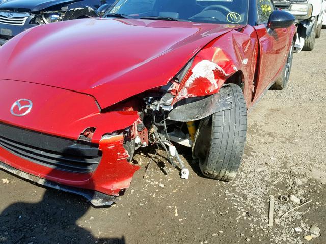 JM1NDAC70H0124886 - 2017 MAZDA MX-5 MIATA RED photo 9