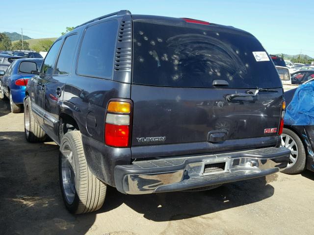 1GKEC13V25J264319 - 2005 GMC YUKON BLACK photo 3