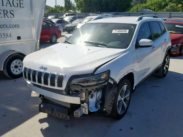 1C4PJLDB2KD296319 - 2019 JEEP CHEROKEE L WHITE photo 2