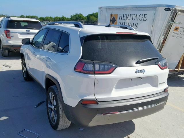 1C4PJLDB2KD296319 - 2019 JEEP CHEROKEE L WHITE photo 3