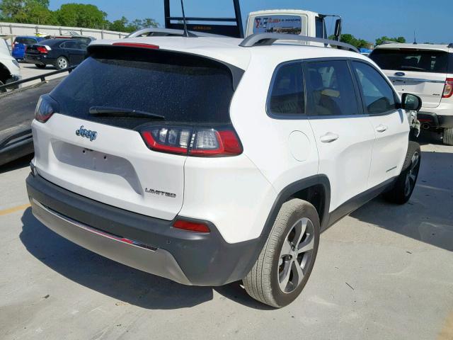 1C4PJLDB2KD296319 - 2019 JEEP CHEROKEE L WHITE photo 4