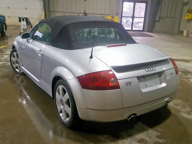 TRUUT28N621003671 - 2002 AUDI TT QUATTRO SILVER photo 3