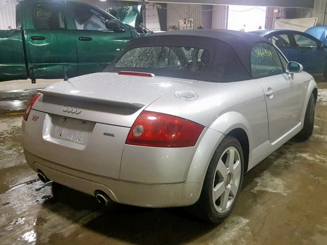 TRUUT28N621003671 - 2002 AUDI TT QUATTRO SILVER photo 4