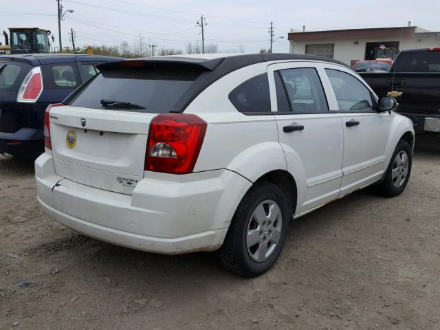 1B3HB28B27D566549 - 2007 DODGE CALIBER WHITE photo 4