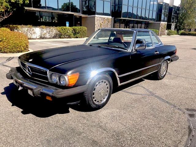 WDBBA48D0HA071059 - 1987 MERCEDES-BENZ 560 SL BLACK photo 1