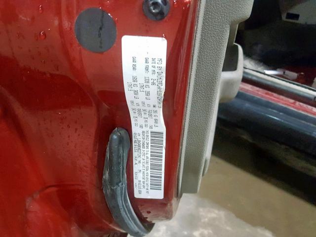 1J8HG48KX6C271241 - 2006 JEEP COMMANDER BURGUNDY photo 10