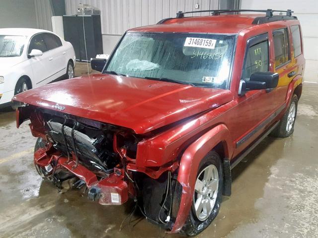 1J8HG48KX6C271241 - 2006 JEEP COMMANDER BURGUNDY photo 2