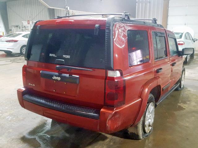 1J8HG48KX6C271241 - 2006 JEEP COMMANDER BURGUNDY photo 4