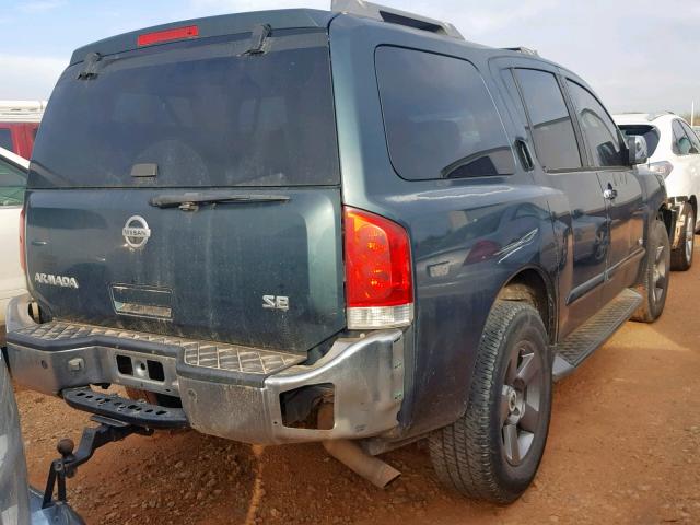 5N1AA08B85N710146 - 2005 NISSAN ARMADA SE GREEN photo 4