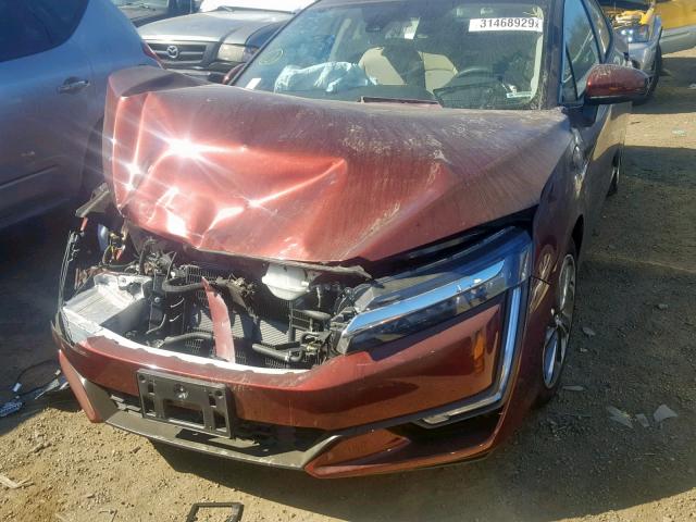 JHMZC5F14JC011531 - 2018 HONDA CLARITY RED photo 7