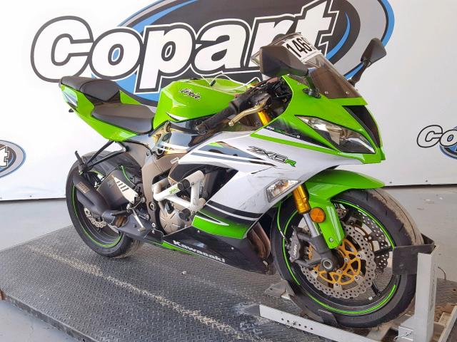 JKBZXJE13FA014767 - 2015 KAWASAKI ZX636 E GREEN photo 1