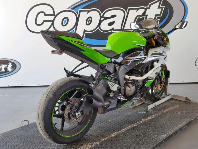 JKBZXJE13FA014767 - 2015 KAWASAKI ZX636 E GREEN photo 4