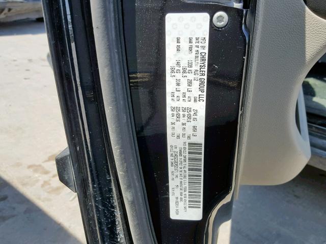 2C4RDGCG8DR521671 - 2013 DODGE GRAND CARA BLACK photo 10