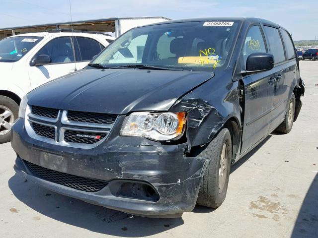 2C4RDGCG8DR521671 - 2013 DODGE GRAND CARA BLACK photo 2