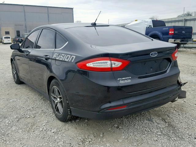 3FA6P0G71ER391102 - 2014 FORD FUSION S BLACK photo 3