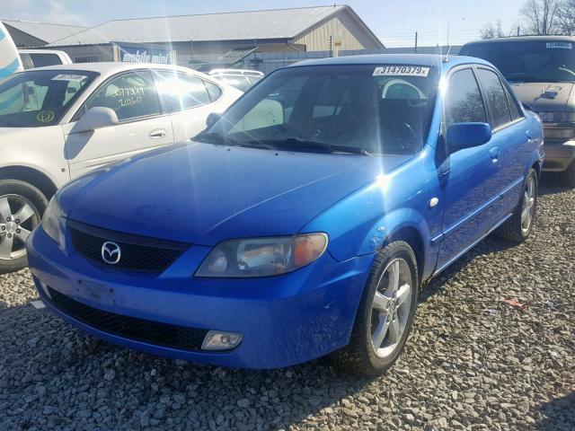 JM1BJ225130120226 - 2003 MAZDA PROTEGE DX BLUE photo 2