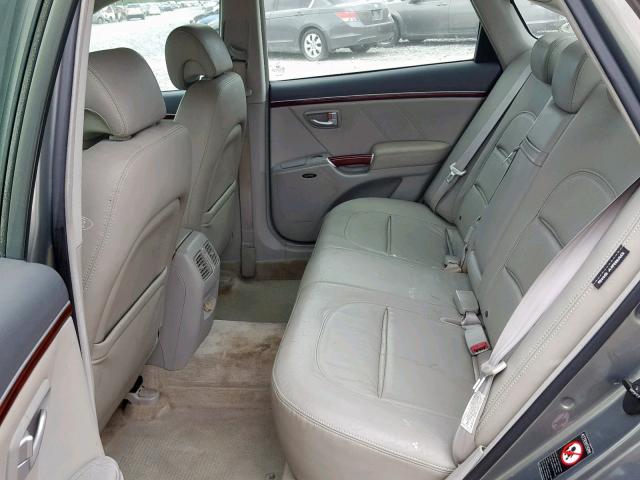 KMHFC46F07A158486 - 2007 HYUNDAI AZERA SE GRAY photo 6