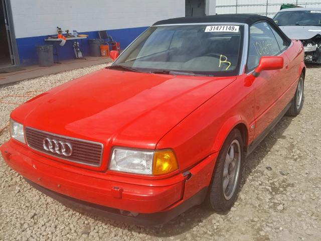 WAUAA88GXVN002413 - 1997 AUDI CABRIOLET RED photo 2